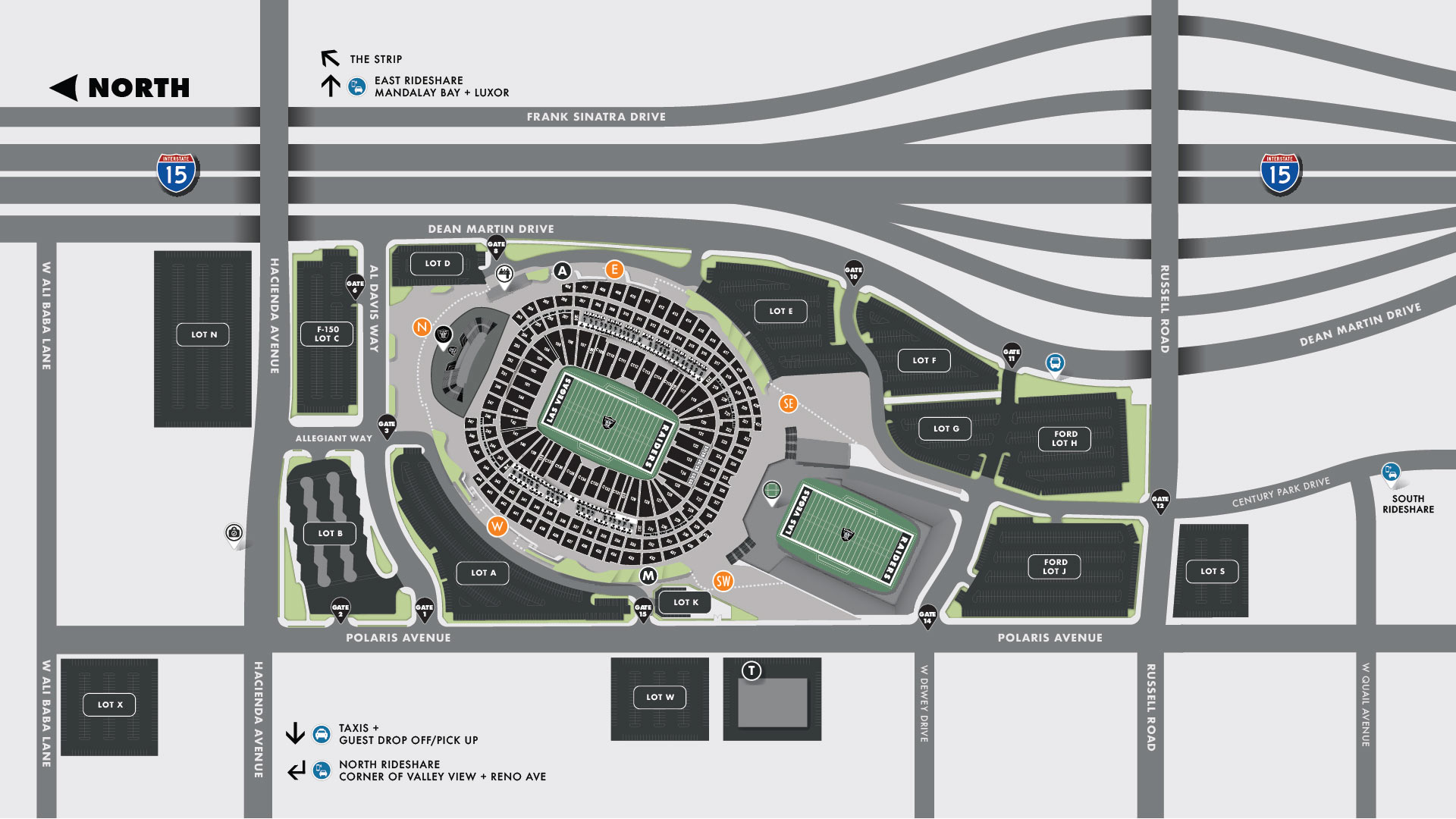 Parking and Shuttle Map